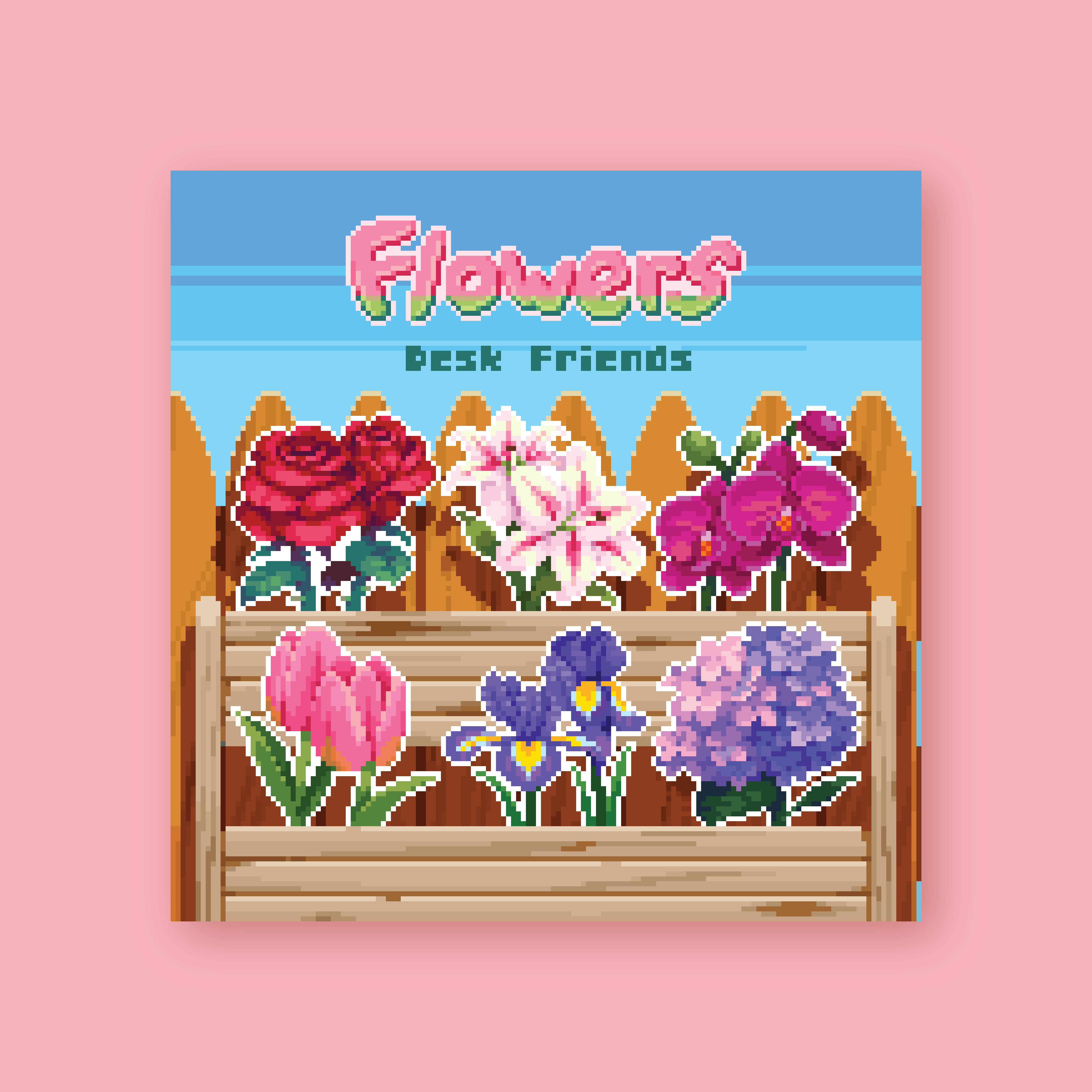 Flowers Desk Friends Blind Box | Pixel Art Sticker by Number Craft