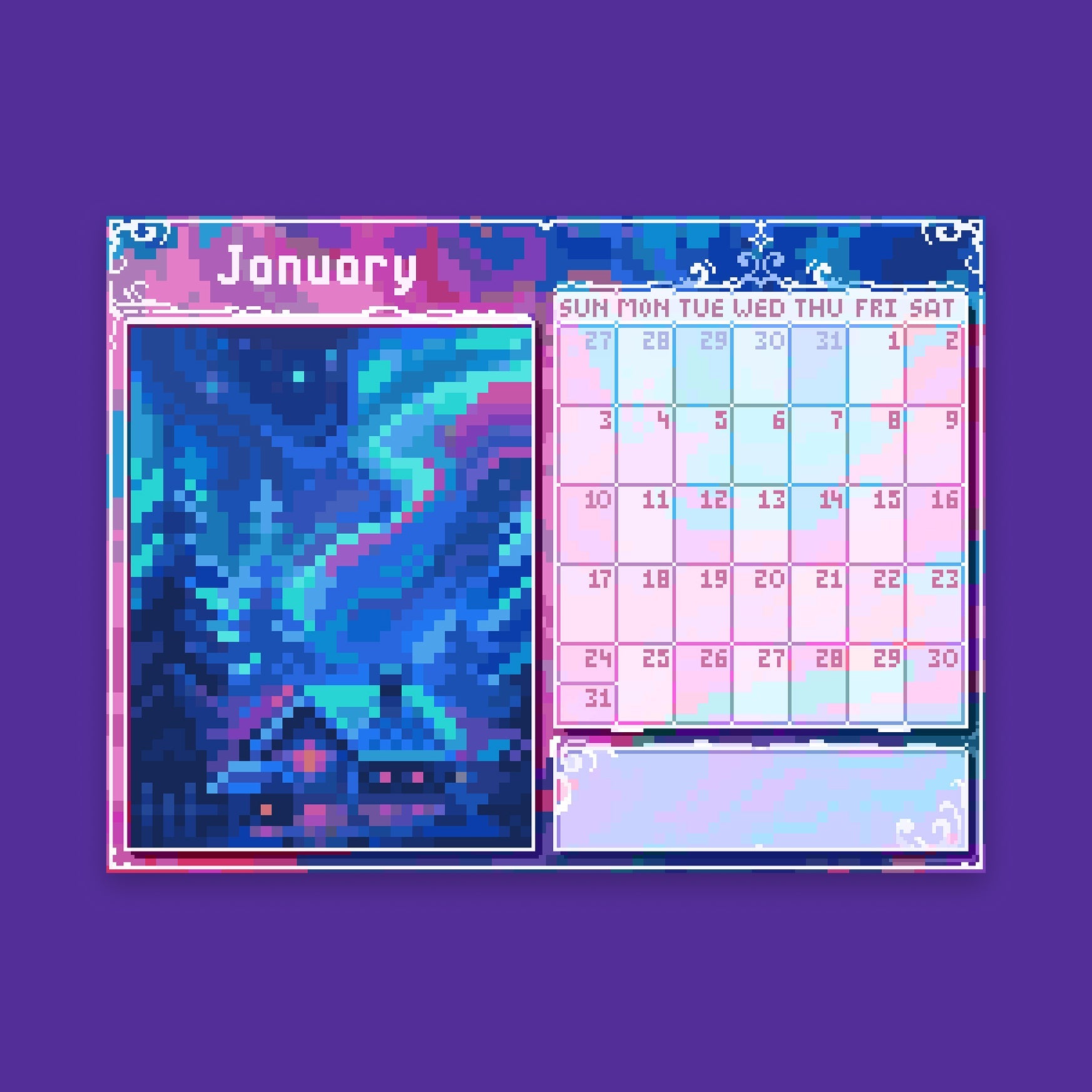 Pixyls x Hexh 2027 Desk Calendar