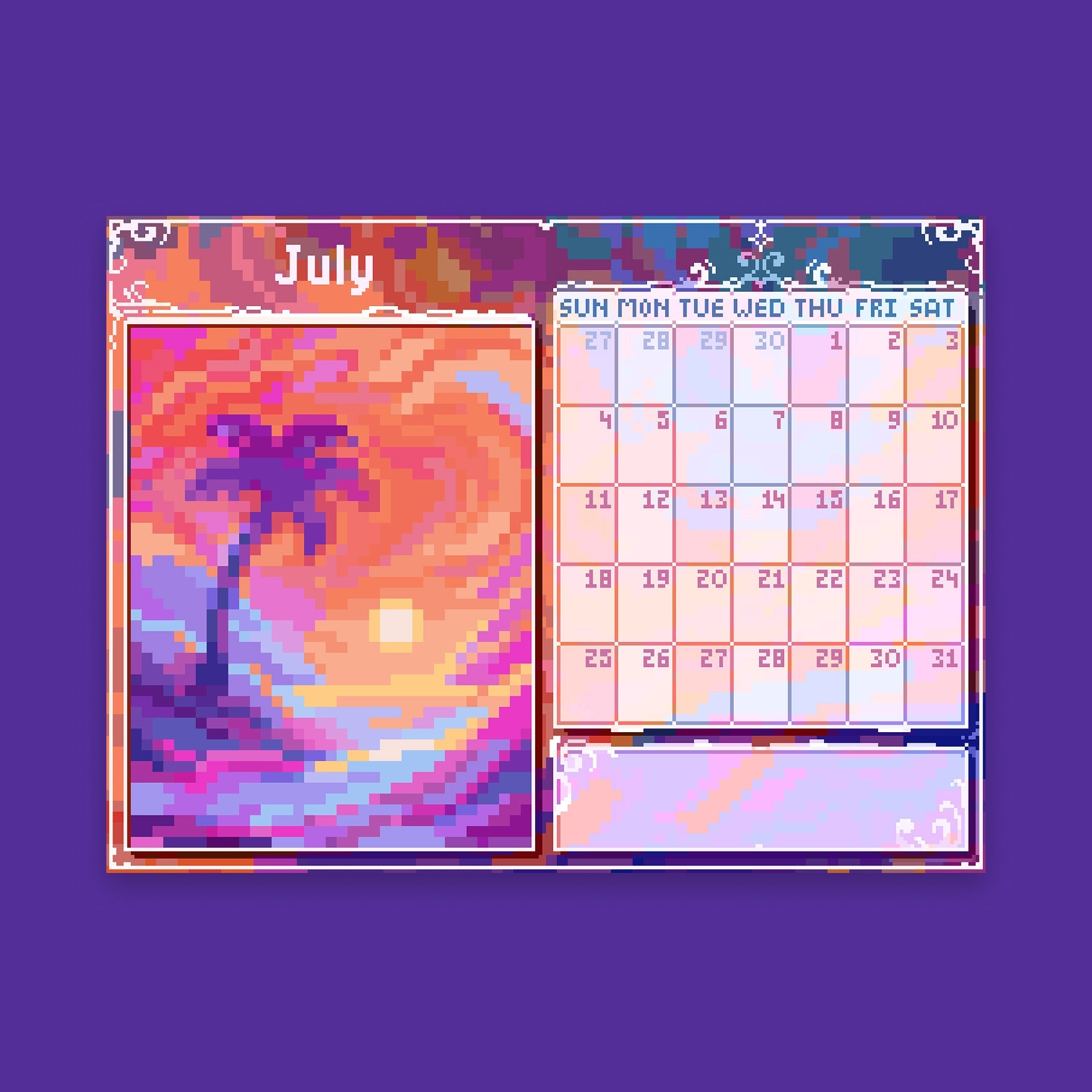 Pixyls x Hexh 2027 Desk Calendar