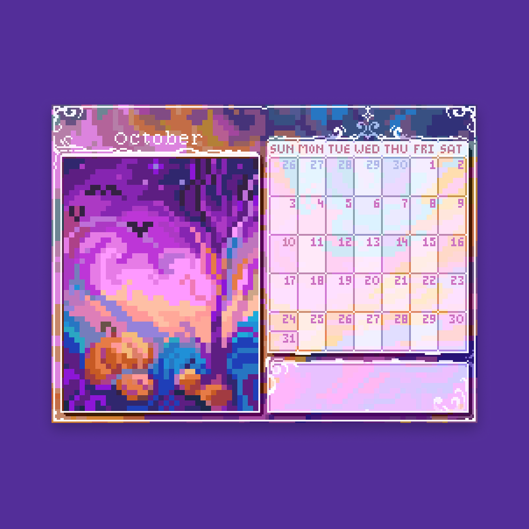 Pixyls x Hexh Schreibtischkalender 2027