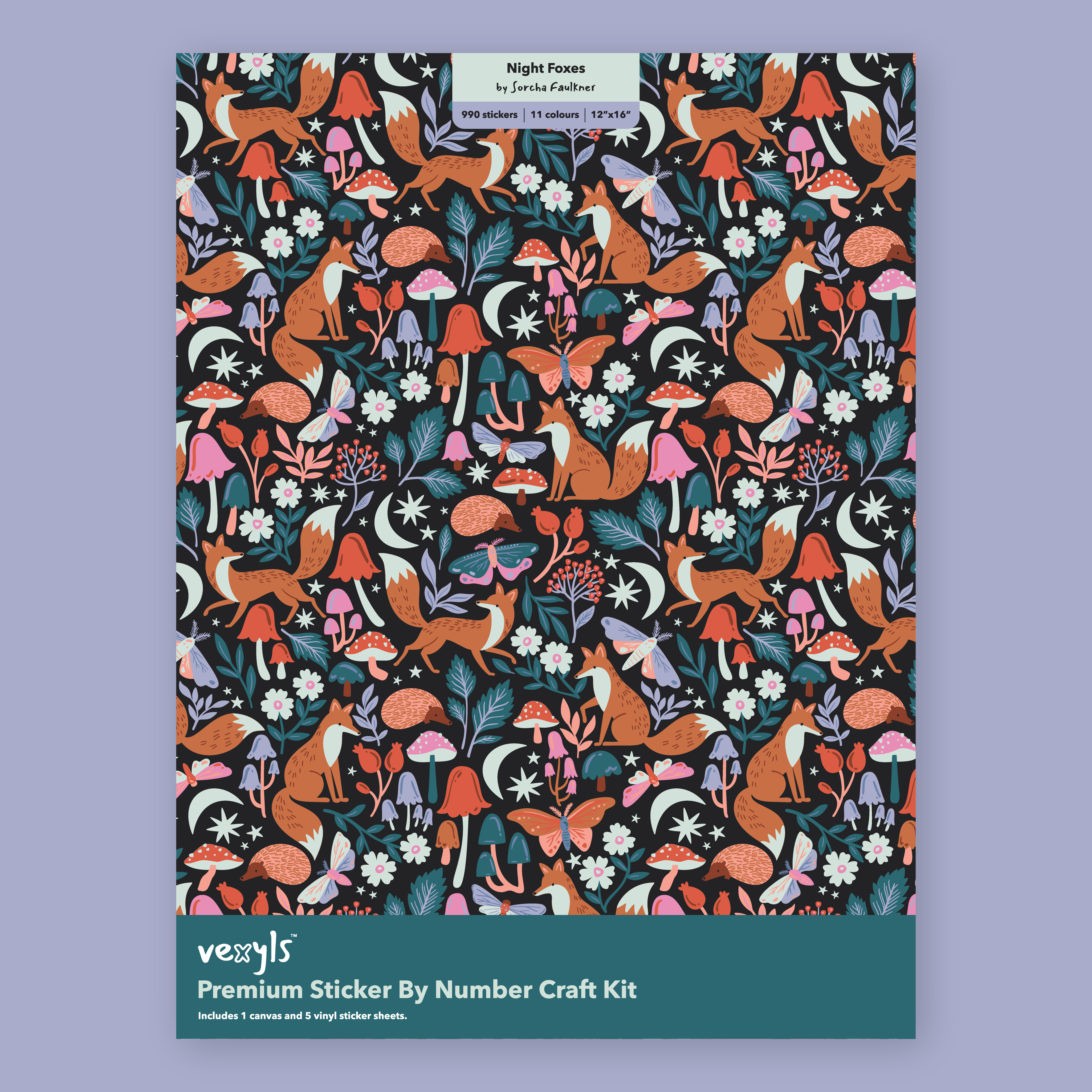 Night Foxes Canvas