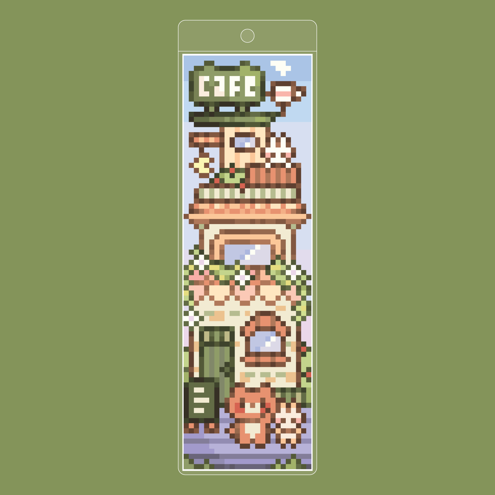 Cute Cafe Bookmark