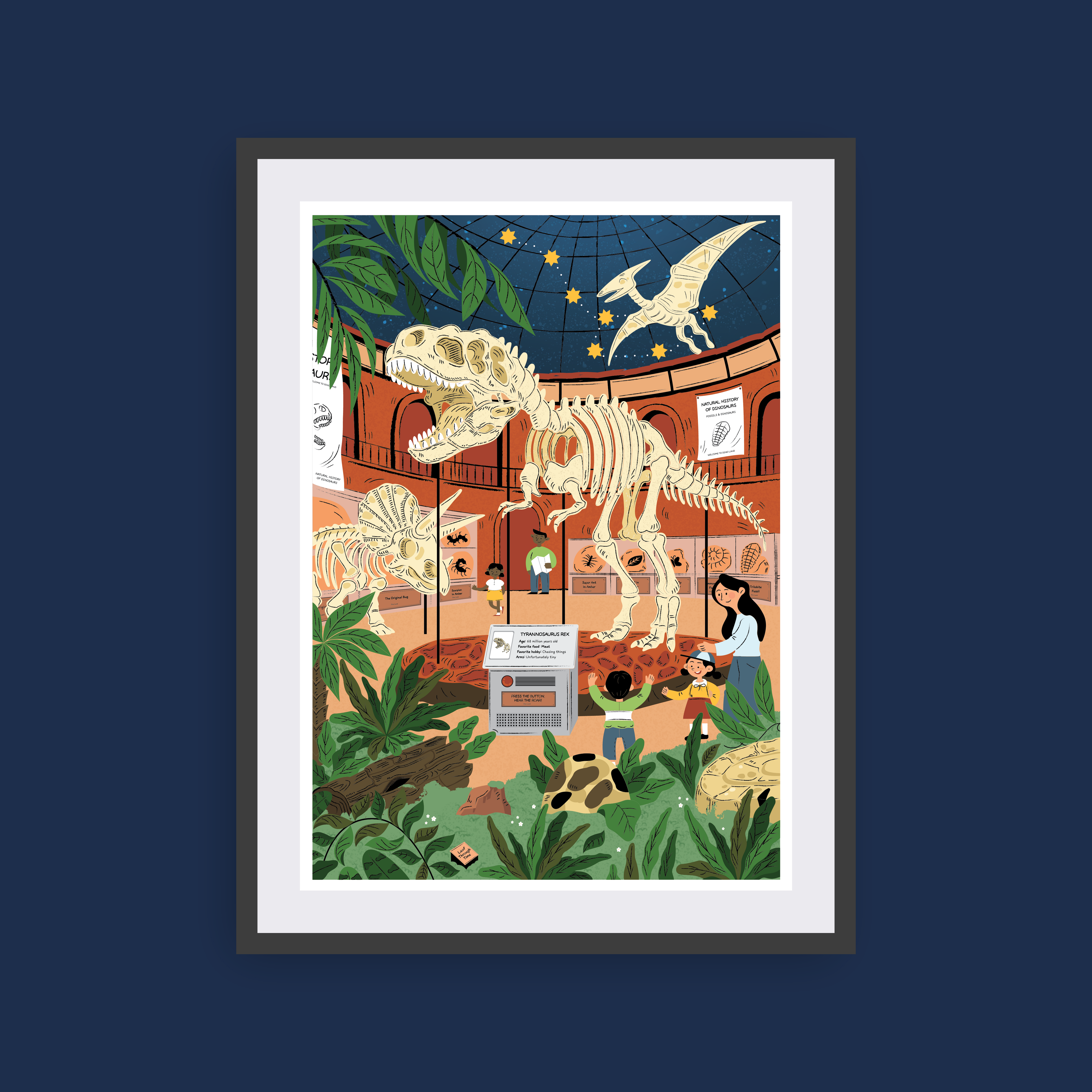Dinosaur Exhibit Canvas