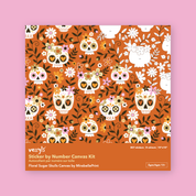 Lienzo de Calaveras de Azúcar Florales