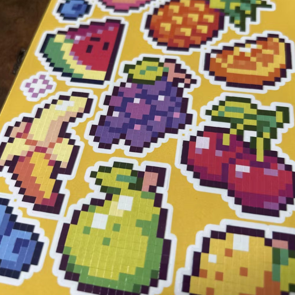 Saftige Früchte Stickerbogen