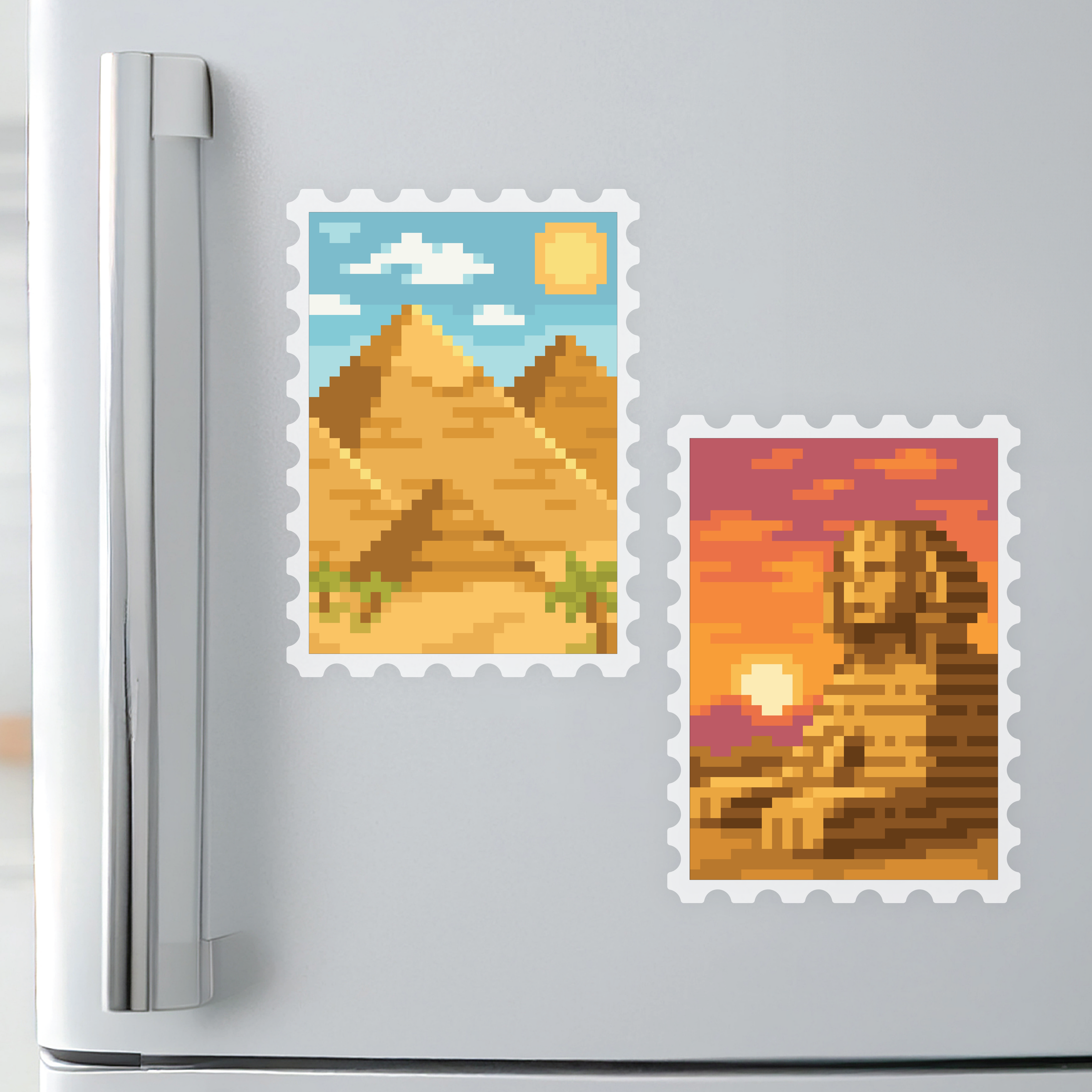 Stamps from Egypt Acrylic Magnets
