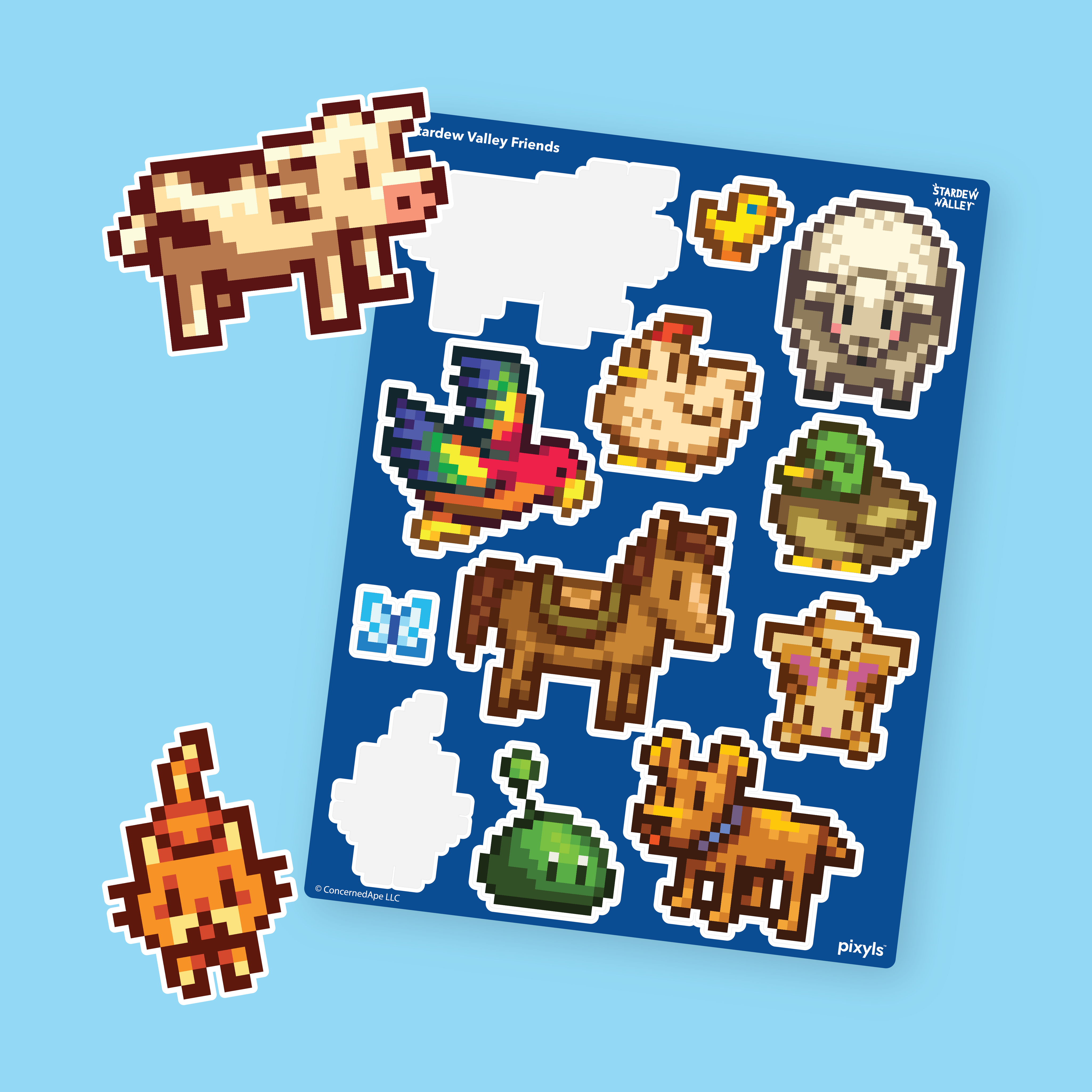 Hoja de Pegatinas Amigos de Stardew Valley