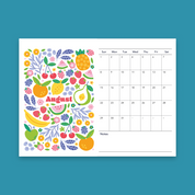 Vexyls x Anna Deegan 2027 Desk Calendar august