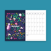 Vexyls x Anna Deegan 2027 Desk Calendar october